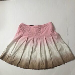 Daisy Fuentes Pink,Brown,White Ombré Skirt Sz 2